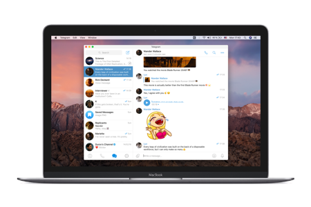 telegram mac客户端界面截图